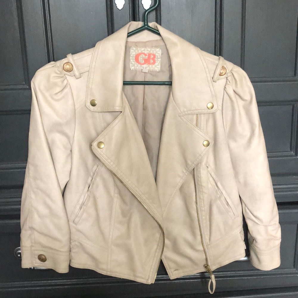 GB distressed leather jacket